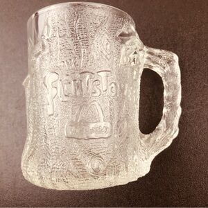 Flintstones Cup Glass Tree Mendous Mug Mc Donalds 1993 Frence Vintage Co…
